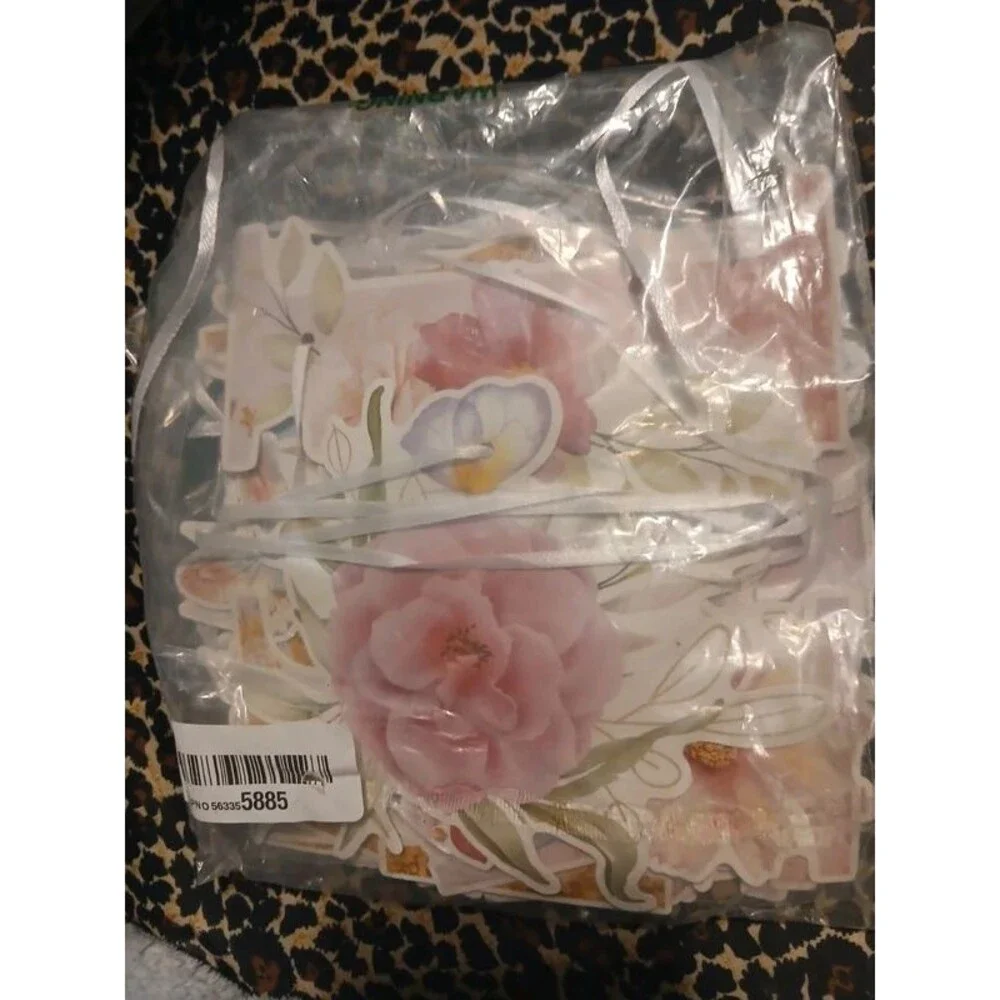 New floral Happy Birthday banner kit